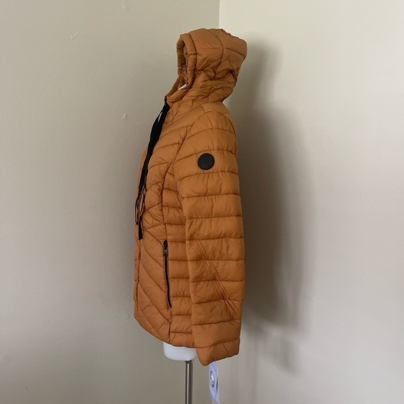 (NWT) Madden Girl Women's Hooded Packable Puffer Jacket in Khaki, Medium - Picture 12 of 16